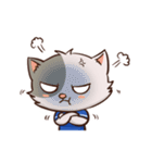 Blue funny cat（個別スタンプ：13）