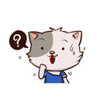 Blue funny cat（個別スタンプ：16）