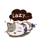 Blue funny cat（個別スタンプ：21）