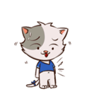 Blue funny cat（個別スタンプ：30）