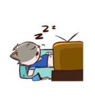 Blue funny cat（個別スタンプ：33）