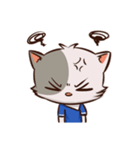 Blue funny cat（個別スタンプ：34）