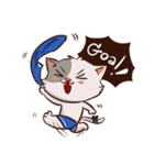 Blue funny cat（個別スタンプ：38）