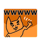 Net slang due to the Eyebrows cat（個別スタンプ：3）