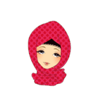 Hello Muslim hijab girl（個別スタンプ：1）