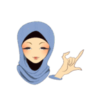 Hello Muslim hijab girl（個別スタンプ：14）