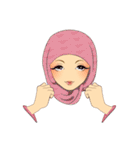 Hello Muslim hijab girl（個別スタンプ：22）