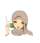 Hello Muslim hijab girl（個別スタンプ：34）