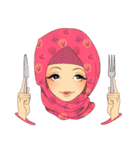 Hello Muslim hijab girl（個別スタンプ：35）