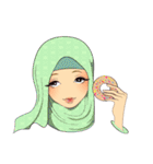 Hello Muslim hijab girl（個別スタンプ：36）