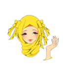 Hello Muslim hijab girl（個別スタンプ：37）