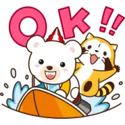 [無料LINEスタンプ] ラスカル×クマホン