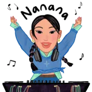 [無料LINEスタンプ] ノリノリ♪ DJ ペギー・グー(英語)