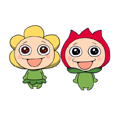 [LINEスタンプ] kawaii flowers