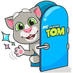 [LINEスタンプ] おしゃべりネコのトム 君に夢中！