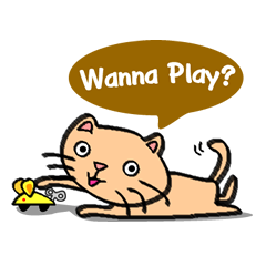 [LINEスタンプ] Milky the curious cat