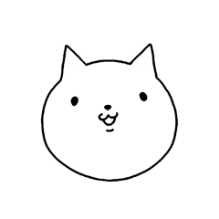 [LINEスタンプ] しろいねこのあたま