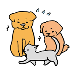 [LINEスタンプ] ちびラブと雑種犬トニー