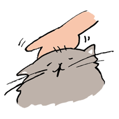 [LINEスタンプ] ひらべったいねこ