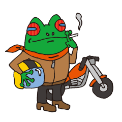 [LINEスタンプ] Bike ＆ Frog