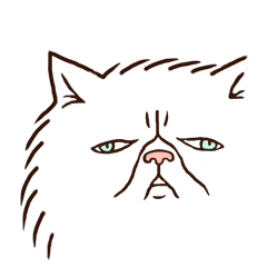 [LINEスタンプ] ふきげんなねこ。