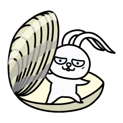 [LINEスタンプ] 貝うさぎ