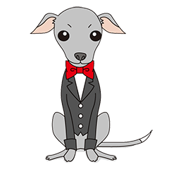 [LINEスタンプ] Italian greyhound fawn＆blue