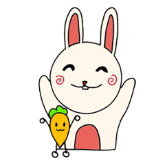 [LINEスタンプ] まるいうさぎ