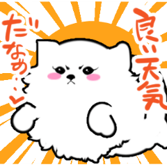 [LINEスタンプ] 白ポメ