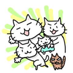 [LINEスタンプ] ねこ親子の連絡