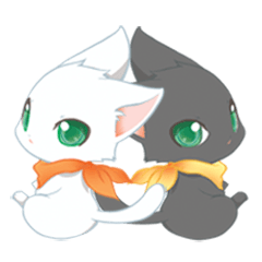 [LINEスタンプ] Twin kittens Zucku＆Pocke
