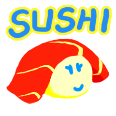 [LINEスタンプ] Sushi variety in japanese