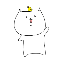 [LINEスタンプ] にゃんぱちとひよこ