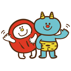 [LINEスタンプ] だるまとオニ