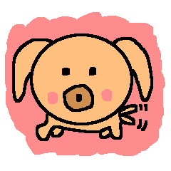 [LINEスタンプ] 丸い犬