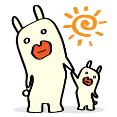 [LINEスタンプ] くちびるうさぎ