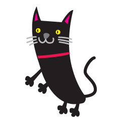 [LINEスタンプ] 黒猫のマロ