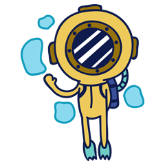 [LINEスタンプ] Finny The Aquanaut