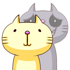 [LINEスタンプ] うらおもてねこ