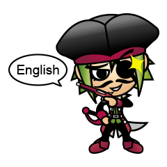 [LINEスタンプ] Diamond Pirate-English