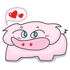 [LINEスタンプ] Piggy Moo Noy