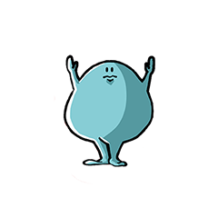 [LINEスタンプ] 今日も元気だ青色くん