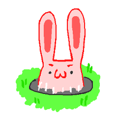 [LINEスタンプ] 手描きウサギ