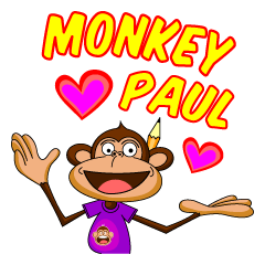 [LINEスタンプ] Lovely Monkey Paul