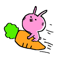 [LINEスタンプ] ふにふにうさぎ