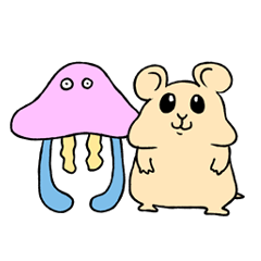 [LINEスタンプ] むちむちキンクマとぷりぷりクラゲ