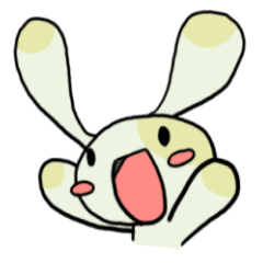 [LINEスタンプ] ねばうさぎ。