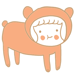 [LINEスタンプ] Girl, Bear(？)