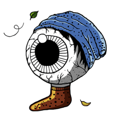 [LINEスタンプ] Lonely eyeball