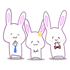 [LINEスタンプ] かわいいうさぎ家族